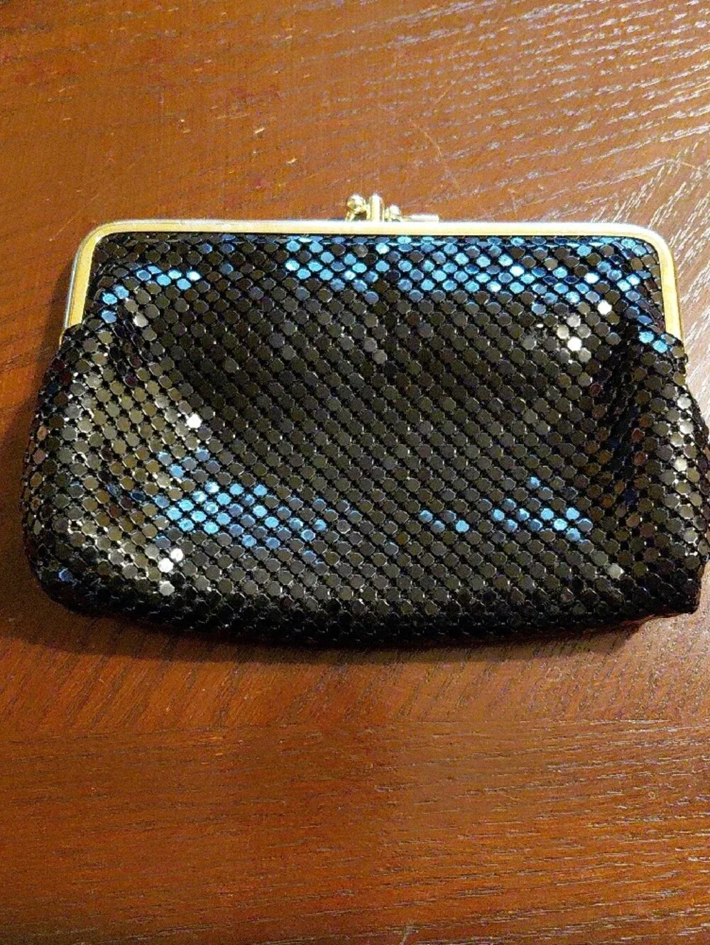 Vintage Black Sequin Frame Clutch - Women's Evening Bag